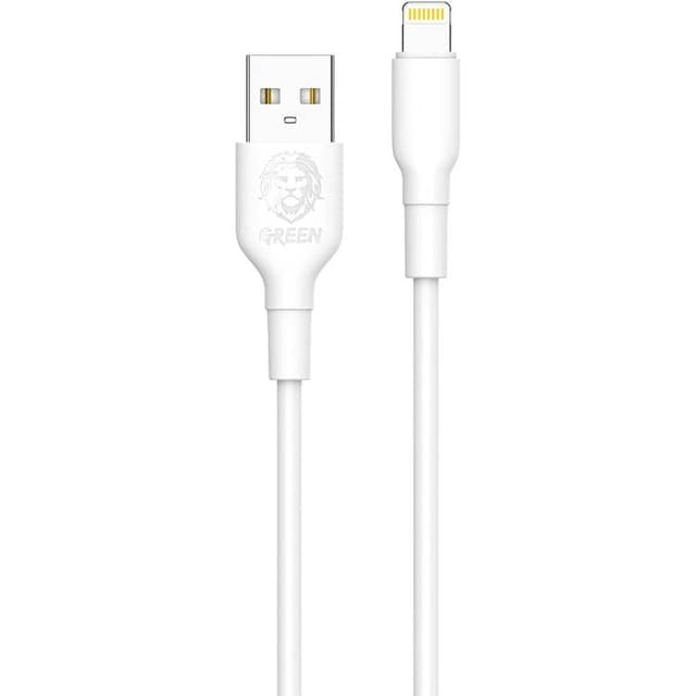 Green Lion Green PVC Lightning Cable 1.2m 2A - White