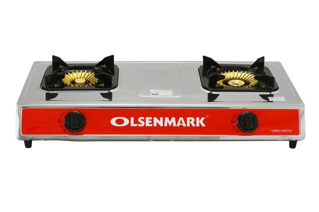 Olsenmark Stainless Steel Double Burner Gas Stove - Piezo Ignitio - Enamel Pan Support - SW1hZ2U6NDM0NzM1