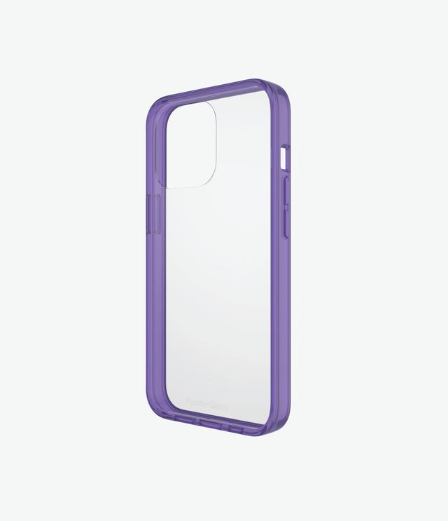 كفر ايفون شفاف مع حواف بلون بنفسجي iPhone 13 Pro Clear Case Color من PANZERGLASS - SW1hZ2U6MzU4NzI5