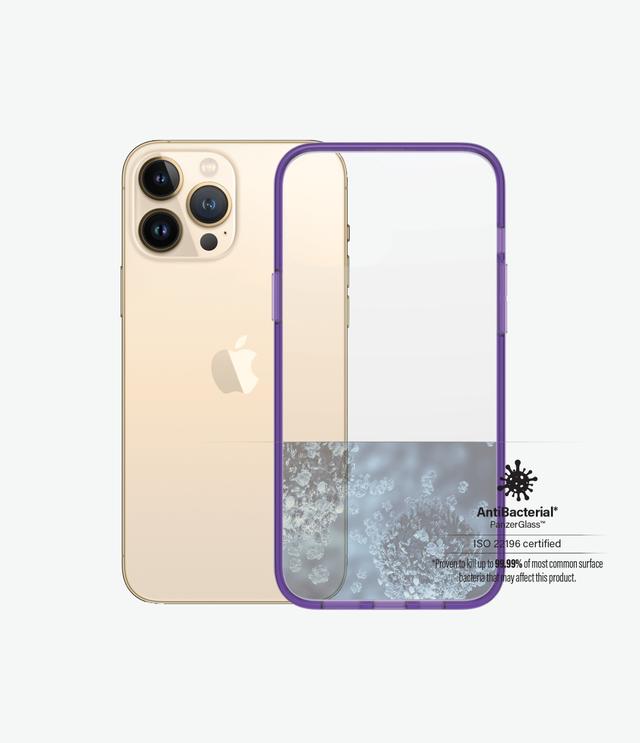 كفر ايفون شفاف مع حواف بلون بنفسجي iPhone 13 Pro Max Clear Case Color من PANZERGLASS - SW1hZ2U6MzU4NzYy