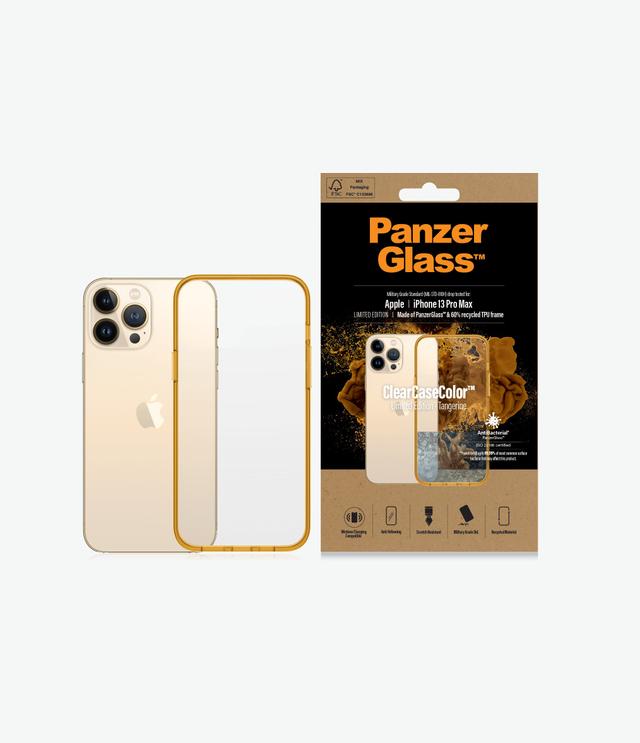 PANZERGLASS iPhone 13 Pro Max - Clear Case Color - Drop Protection Treated w/Anti-Microbial - Tangerine - SW1hZ2U6MzU4Nzcz