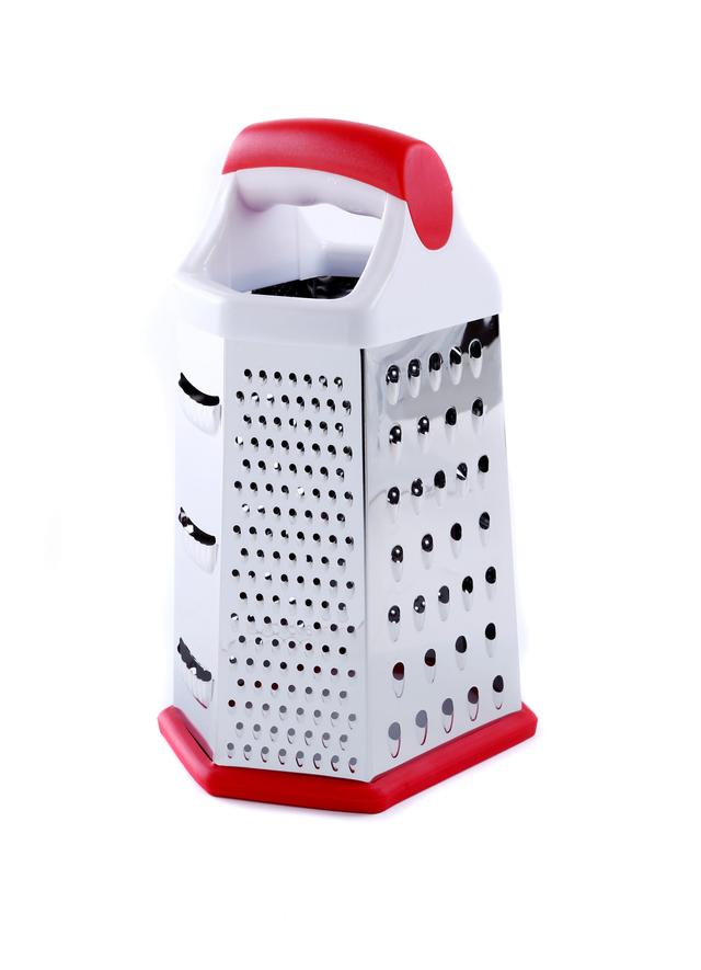 Royalford Stainless Steel Grater - 6 Slided Hand Held Grater/Slicer/Chopper/Zester For Vegetables - SW1hZ2U6Mzg5ODcx