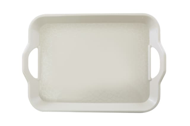 Royalford 17.5" Melamine Ware Handle Tray - Comfortable Handle,Serving Tea Coffee Tray - 295584