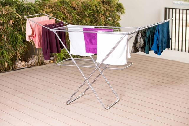 Royalford Adjustable Metal Cloth Dryer 128X55Cm - Drying Space Laundry Washing - SW1hZ2U6MzgxNDU2