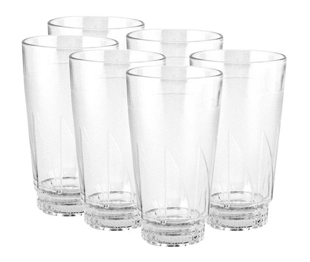 Royalford RF2654-GT6 6Pcs 375ml Glass Tumbler - Portable Lightweight Transparent Water Cup Drinking Glass | Ideal for Party Picnic BBQ Camping Garden | Serve Water Wine Whisky Drinking & More - SW1hZ2U6NDAzNDI5