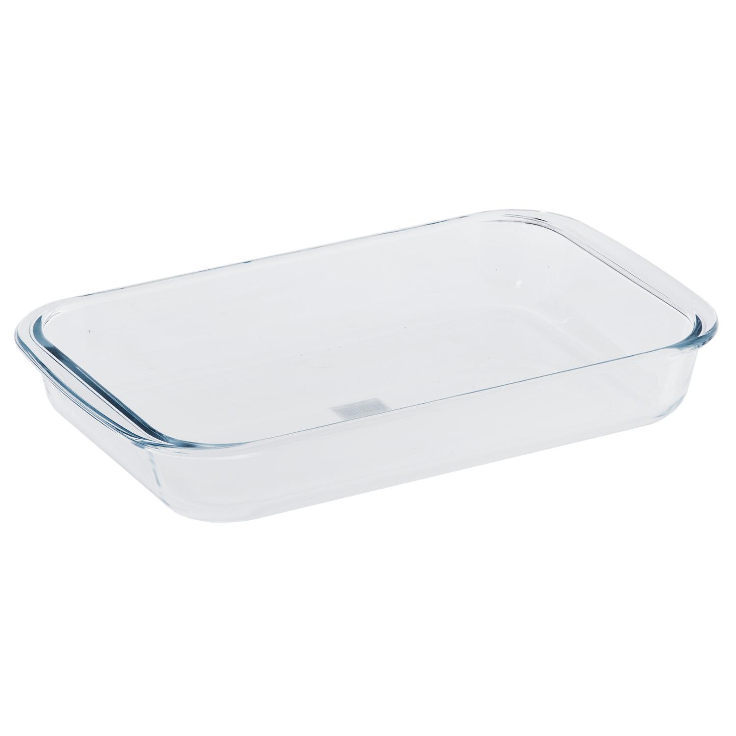 Royalford 1.8L Glass Baking Tray - Square Roasting & Baking Tray - Oven Safe Glass Roaster Pan