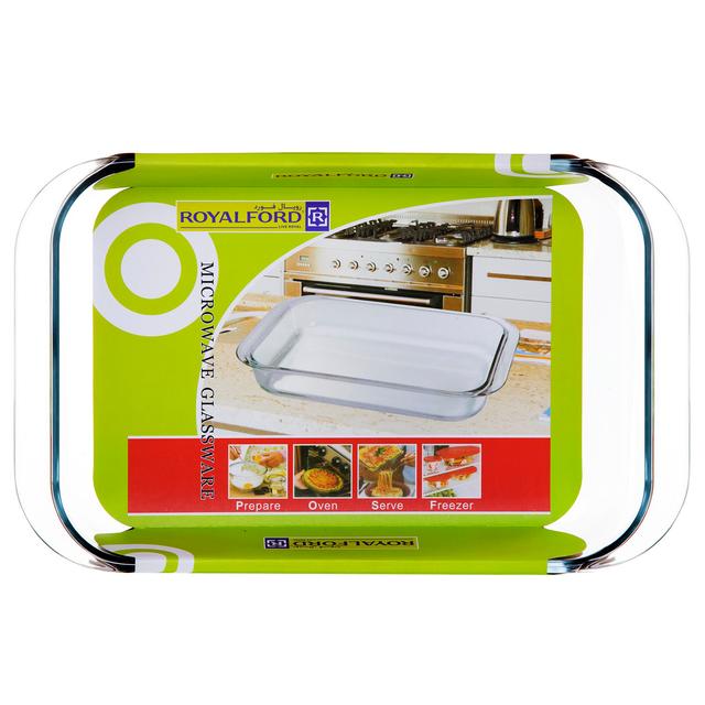 Royalford Glass Baking Dish, 2.2L - SW1hZ2U6NDEzMzY5