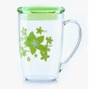 Royalford 350Ml Acrylic Cup With Lid - Large Coffee Mug, Floral Design, Durable, Safe & Lightweight - SW1hZ2U6Mzg3MTcz