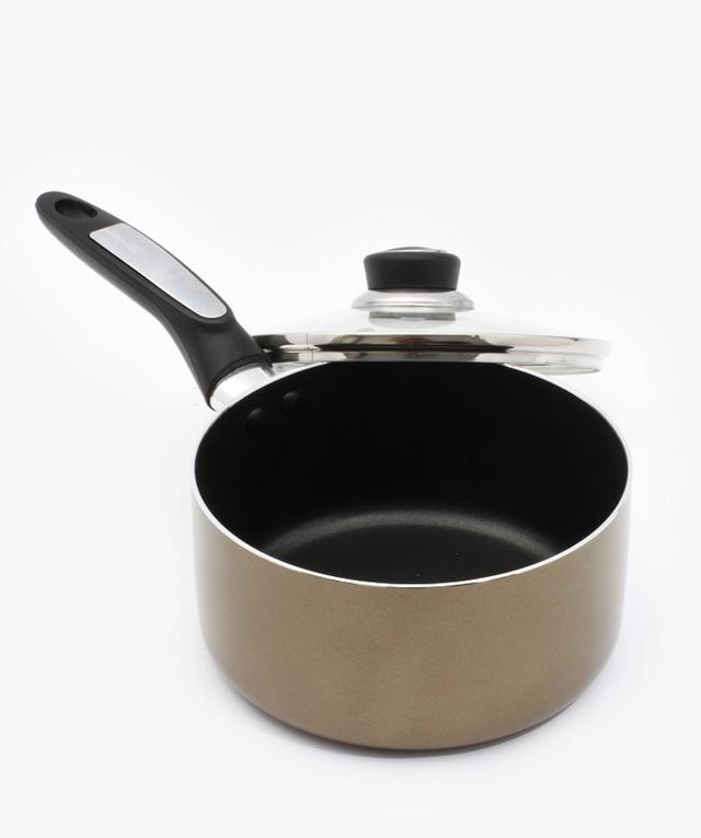 قدر طهي (مقلاة) 18 سم Royalford 18Cm Aluminium Non-Stick Small Enamel Saucepan With Lid - SW1hZ2U6MzY3NTE0