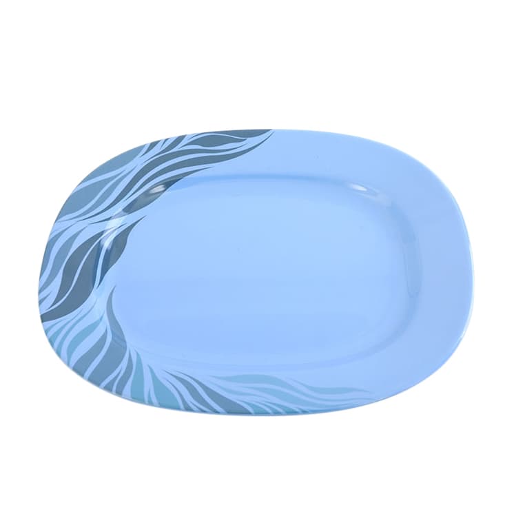 Royalford Melamine Aqua Thai Oval Plate, 12 Inch