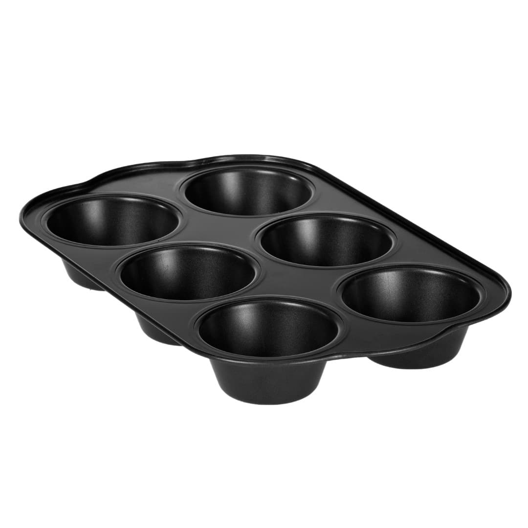 Royalford 6-Hole Non-Stick Cupcake Tray/Baking Pan,27X18 Cm,Mini Muffin Baking Tray,Cupcake Baking