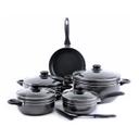 Royalford 10 Pcs Non-Stick Cookware Set - Heat Resistant Handles Scratch Resistant, Tempered Glass - SW1hZ2U6MzcxOTQy