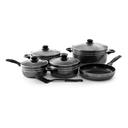 Royalford 10 Pcs Non-Stick Cookware Set - Heat Resistant Handles Scratch Resistant, Tempered Glass - SW1hZ2U6MzcxOTUw