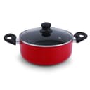 طقم الاواني غير اللاصق 8 قطع باللون الاحمر من رويال فورد oyalford RF6082 8 Pcs Aluminum Non-Stick Cookware Set