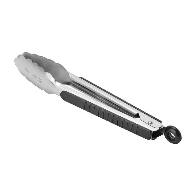 Royalford Stainless Steel Food Tongs - Non-Slip & Easy Grip Stainless Steel Handle - Smart Locking - SW1hZ2U6MzczNDMy