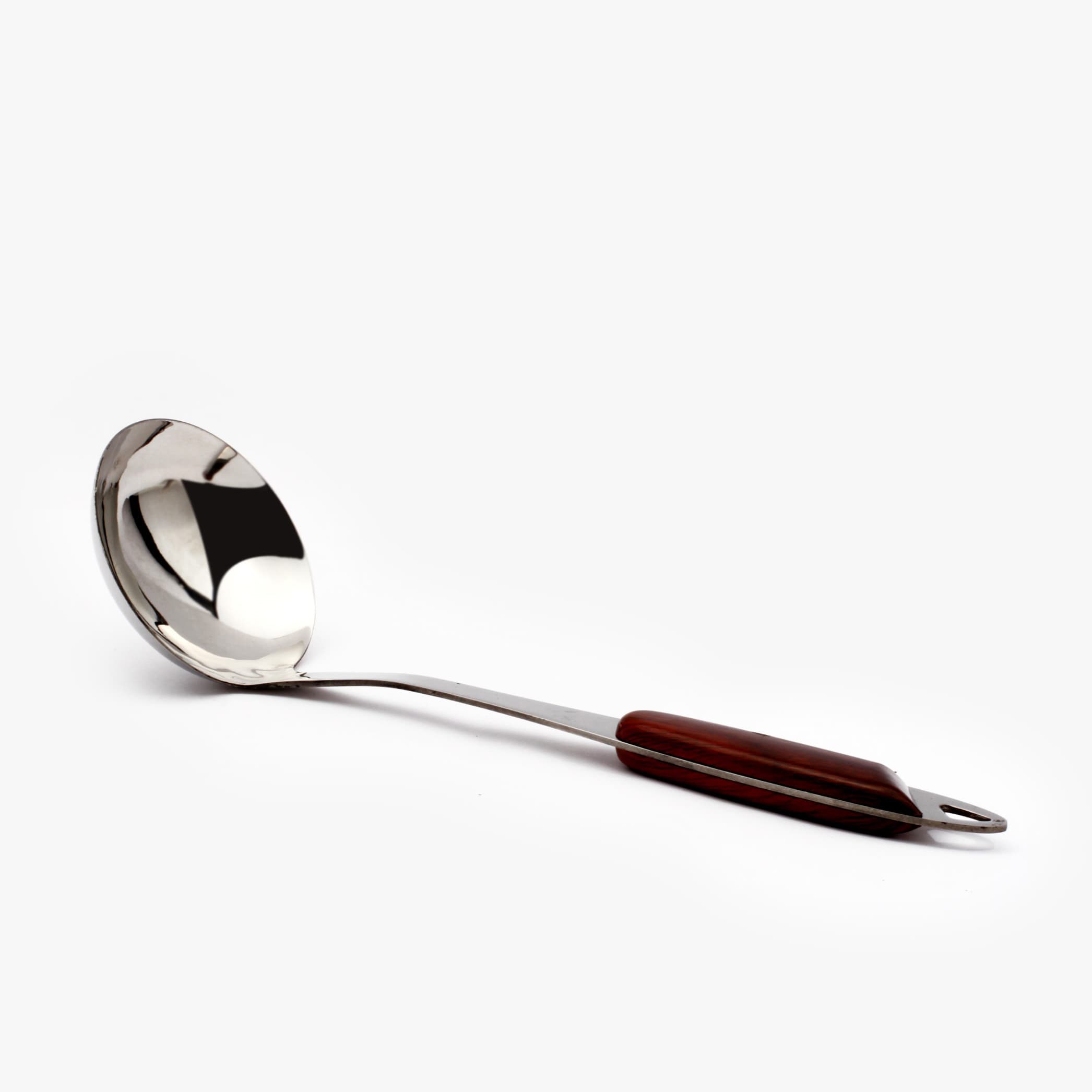 Royalford Highly Durable Stainless Steel Ladle with Wooden Handle & Dishwasher Safe RF2061SS