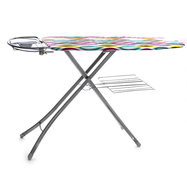 Royalford Mesh Ironing Board With Attached Cloth Rack,122X38Cm - 180074