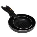 Royalford Frying Pan Deluxe Value Set - Portable Non-Stick Coating With Cool Touch Handle - SW1hZ2U6Mzg1Mjc5