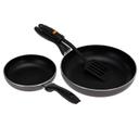 Royalford Frying Pan Deluxe Value Set - Portable Non-Stick Coating With Cool Touch Handle - SW1hZ2U6Mzg1Mjkz