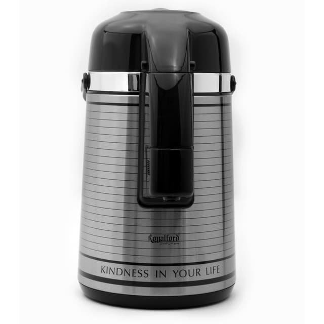 Royalford 3 Litre Airpot Glass Vacuum Flask - Heat Insulated Thermos For Keeping Hot/Cold Long Hour - 164049