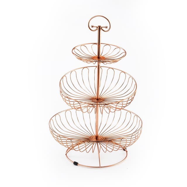 سلة فواكه (سلة فواكة) 3 طبقات Royalford 3-Tier Rosa Gold Fruit Basket
