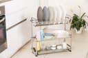 منظم صحون 3 رفوف فضي رويال فورد Royalford Silver 3-Tier Dish Rack