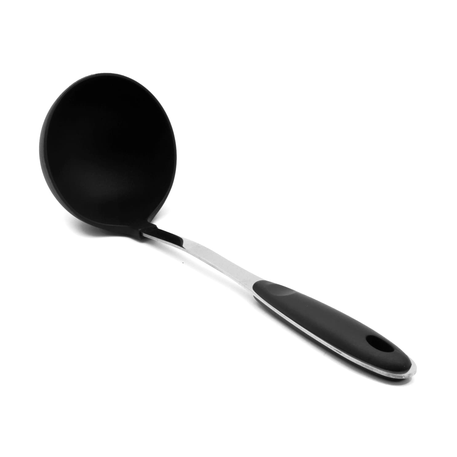 Royalford Nylon Soup Ladle With Wooden Handle - Long Wooden Handle - Kitchen Dining Cutlery/Crockery