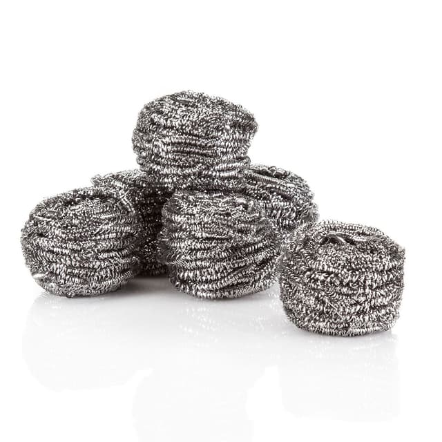 مجموعة سيف جلي ستانلس ستيل 6 قطع Royalford - 6 Pieces Steel Scrubber - Steel Sponges