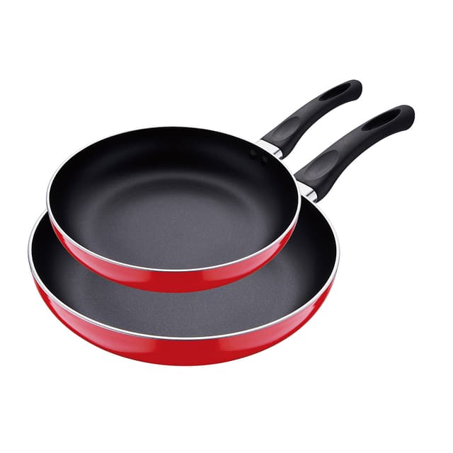 Royalford Non-Stick Aluminium Fry Pans 20 & 28 Cm - Aluminium Non-Stick Fry Pan | Ergonomic Handle | Frying Pan with Evenly Heating Thick Base | Ideal for Frying Sauting Stir-Frying - 288951