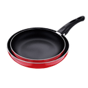 Royalford Non-Stick Aluminium Fry Pans 20 & 28 Cm - Aluminium Non-Stick Fry Pan | Ergonomic Handle | Frying Pan with Evenly Heating Thick Base | Ideal for Frying Sauting Stir-Frying - 163097