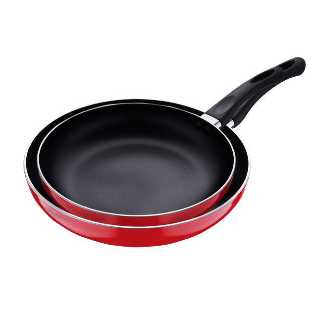 Royalford Non-Stick Aluminium Fry Pans 20 & 28 Cm - Aluminium Non-Stick Fry Pan | Ergonomic Handle | Frying Pan with Evenly Heating Thick Base | Ideal for Frying Sauting Stir-Frying - 163097