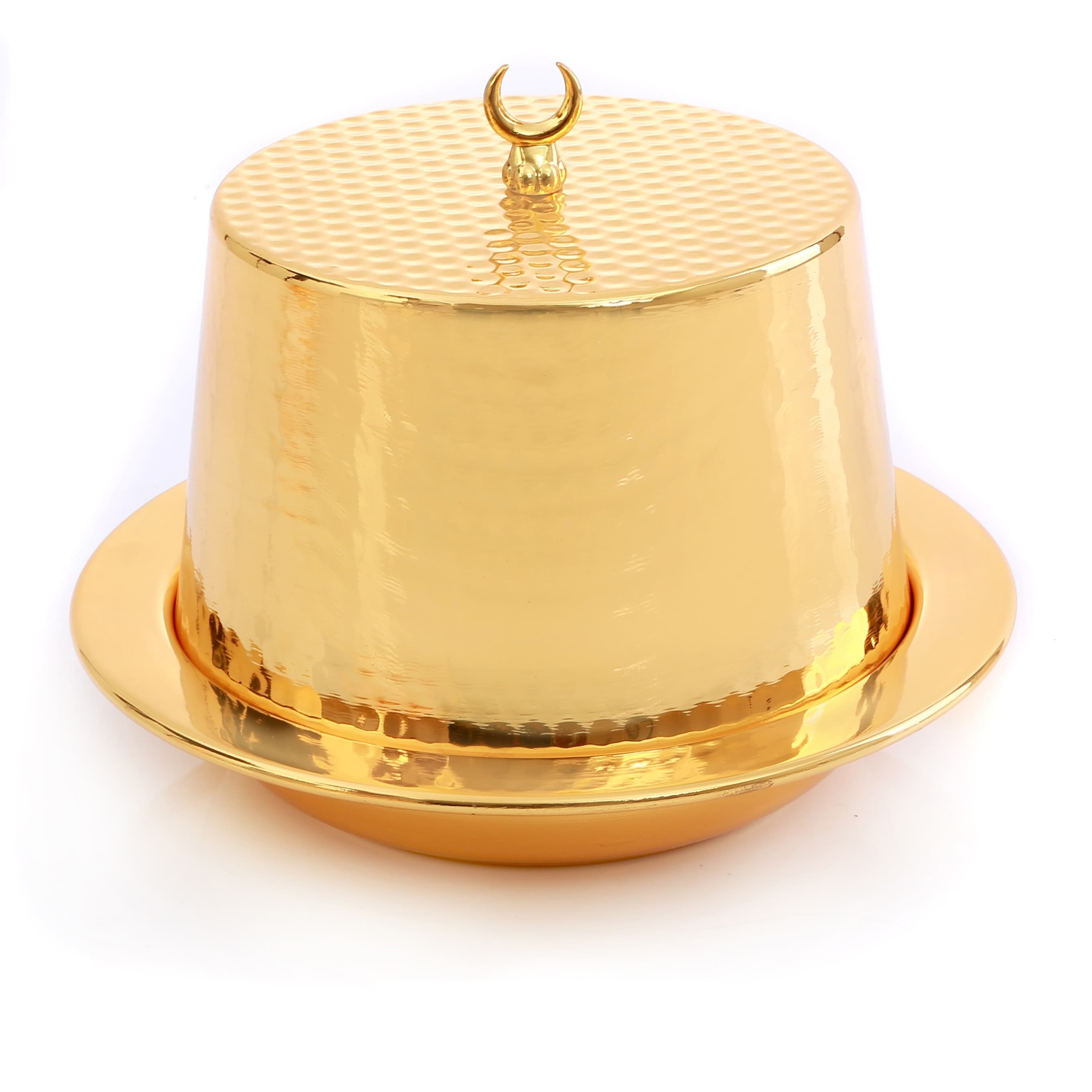 طبق تقديم - ذهبي Royalford - Golden Tiny Dry Fruit Tray with Lid