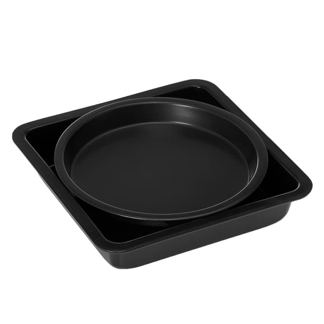 Royalford Non-Stick 2 Pcs Cake Pan Set - Round & Square Trays - Oven Safe, Eco-Friendly and High Quality