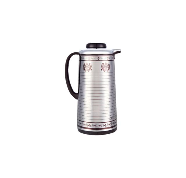 Royalford 1L Stainless Steel Vacuum Flask - Heat Insulated Thermos for Keeping Hot/Cold Long Hour Heat/Cold Retention, Multi-Walled, Hot Water, Tea, Beverage | Ideal for Social Occasion & Outings - SW1hZ2U6MzcyMjY5