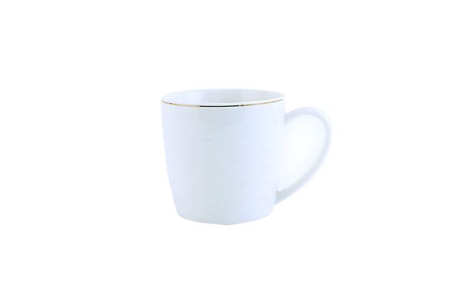 Royalford 12Oz Bone Wave Coffee Mug - Large Coffee & Tea Mug, Traditional Extra Large Tea Mug, Thick - SW1hZ2U6Mzg3NDQ2