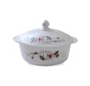 Royalford 2 Litre Opal Ware Liza Casserole - Tempered Lid Round Deep Serving Casseroles Bowl with Stackable Design | Durable & Safe to Use | Ideal to Storing & Serve Multiple Dishes
