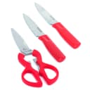 Royalford Kitchen Knife Set 4 Pc - Includes 2 Knife Set With Cutting Board And A Scissor - All-In-One