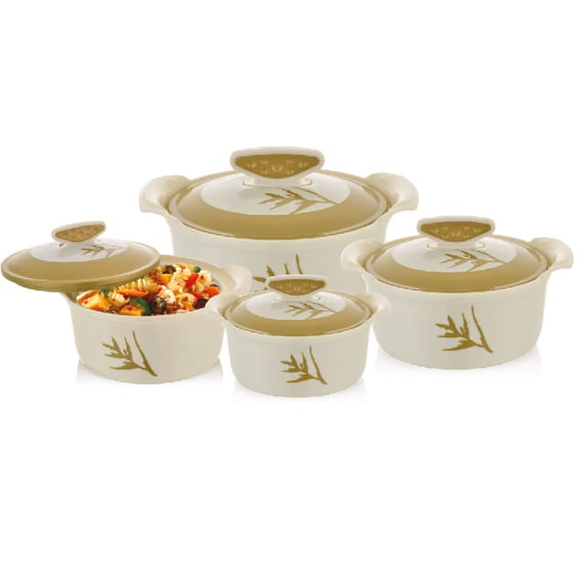 طقم تقديم الطعام كاسيرول 4 قطع | Royalford 4 Pcs Romeo Insulated Casserole Set