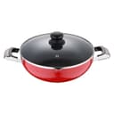 Royalford Gourmet Non-Stick Wok & Lid 28cm, Frying Pan Set, Black-Coated Aluminum Saucepan Cookware