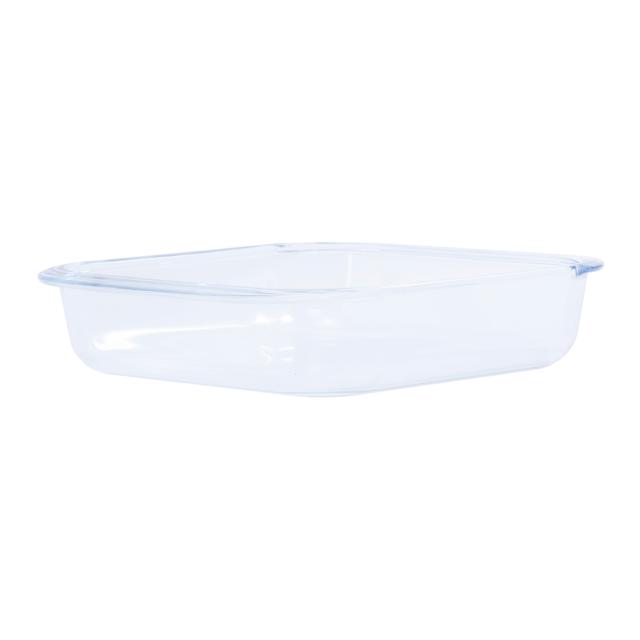 Royalford 1.5L Glass Baking Tray - Square Roasting & Baking Tray - Oven Safe Glass Roaster Pan