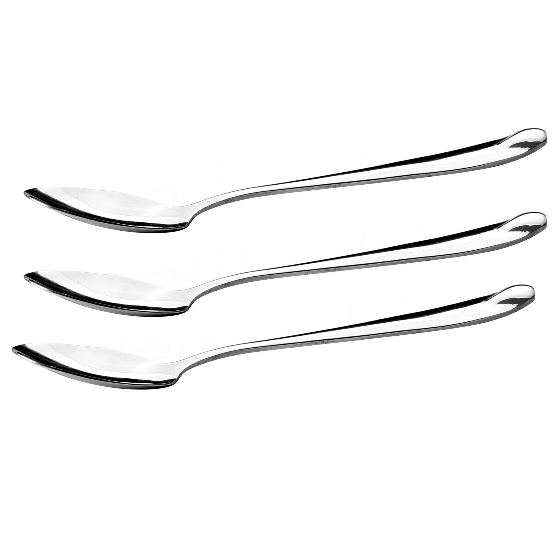 Royalford 3Pcs Ts Tea Spoon - Plain Pattern Cutlery, Dishwasher Safe, Mirror Polished, Ergonomic