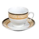 طقم فناجين قهوة 12 قطعة مع قواعد للفناجين  Royalford 180Ml Porcelain Cup & Saucer Set