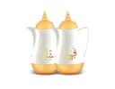 دلة قهوه صغيره عدد 2 1 لتر أبيض وذهبي رويال فورد Royalford White And Gold 1L 2 Pieces Vacuum Flask - 289029