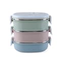 لانش بوكس (بوكس غداء) 3 طبقات 2.7 لتر Royalford Three Layer Rectangular Lunch Box