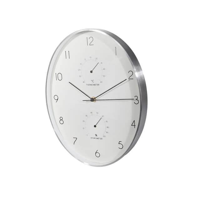 ساعة حائط دائرية Royalford Aluminium Frame Analog Wall Clock