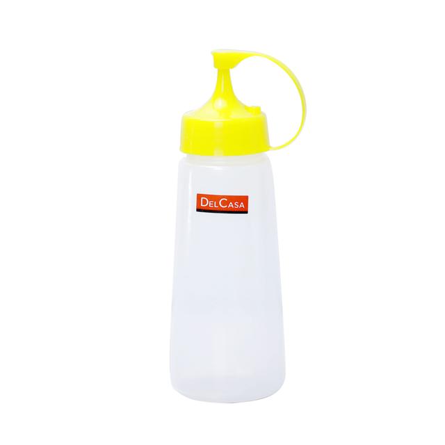 Delcasa 12Oz Ketchup Bottle + Washer, Plastic Squeeze Bottles Perfect For Ketchup, Mustard - SW1hZ2U6NDI2NTc1