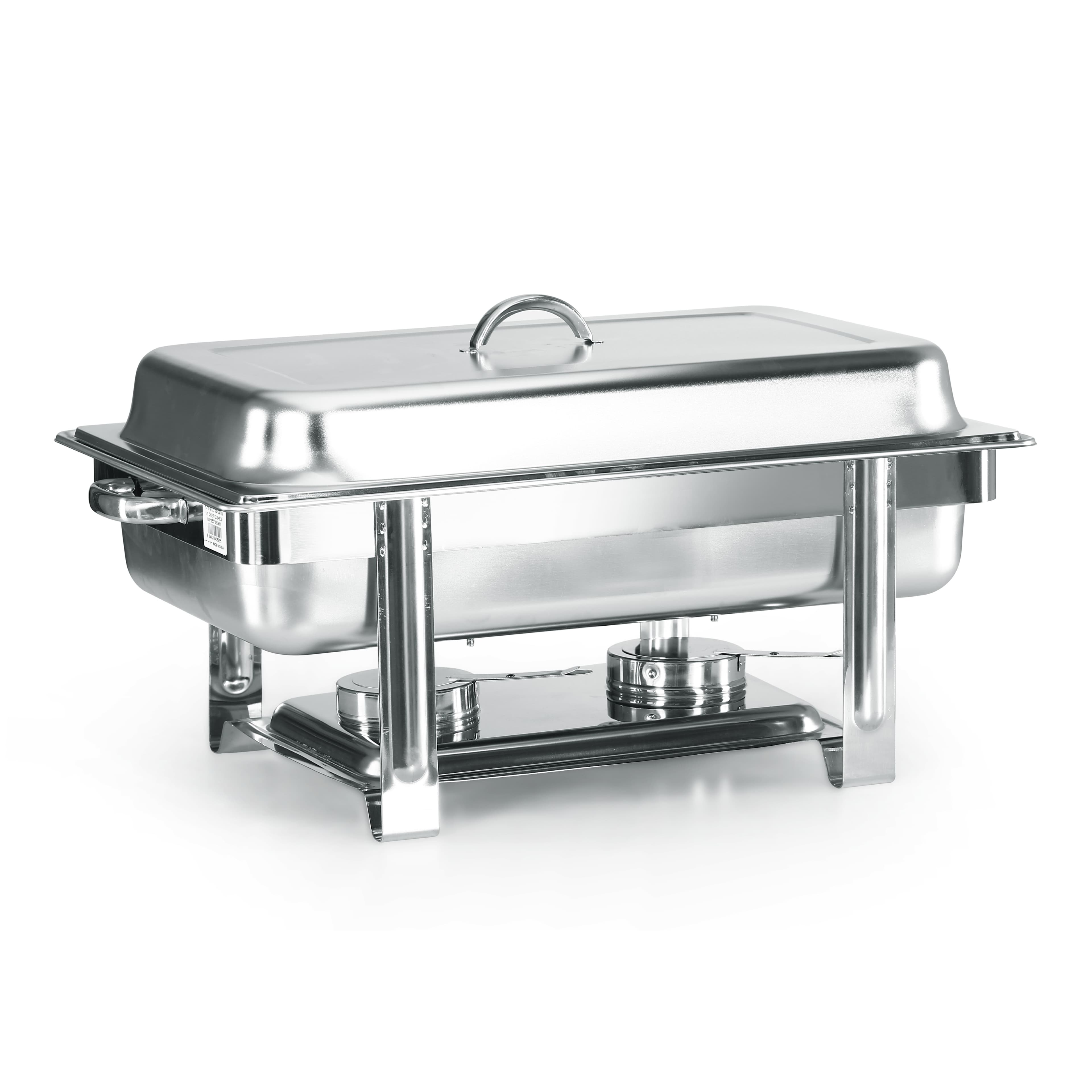 Royalford 9 Litre Stainless Steel Chef Dish - Stainless Steel Chafer Full Size Rectangular Chafers