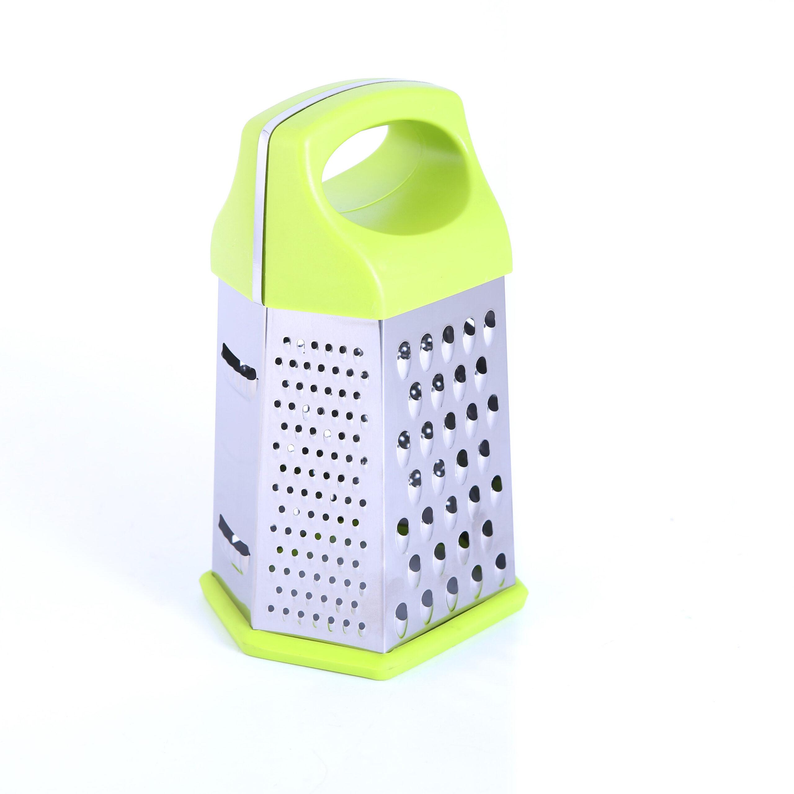 Delcasa Stainless Steel Hexagon Grater, DC1171 | 6 Side Grate, Slice And Zest | Sharp Blade & Easy Grip Handle | Best For Parmesan Cheese, Vegetables, Ginger