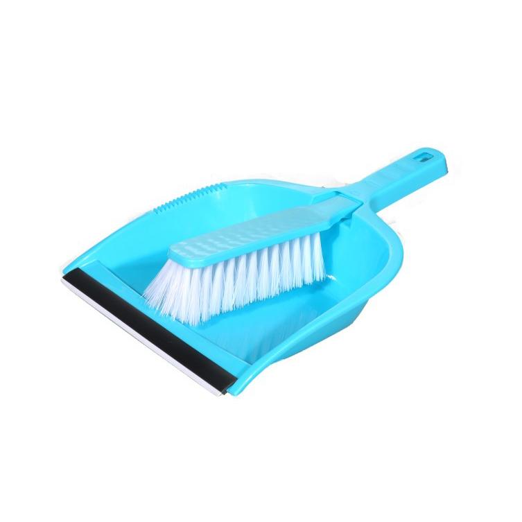 Delcasa Dust Pan & Brush Set - Hand Broom With Synthetic Stiff Bristles - Broom Set Having Frayed