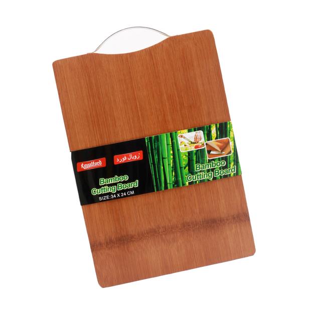 Royalford Bamboo Chopping Board - Large Kitchen Cutting Board | Best for Food Prep, Meat, Vegetables, Bread & Cheese - Professional Grade for Strength, Durability & Lightweight - SW1hZ2U6MzgwOTgz